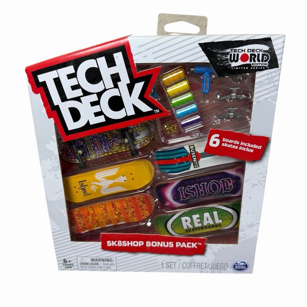 Tech Deck Real Sk8Shop Bonus Pack Toy Machine 6 Boards included NEW